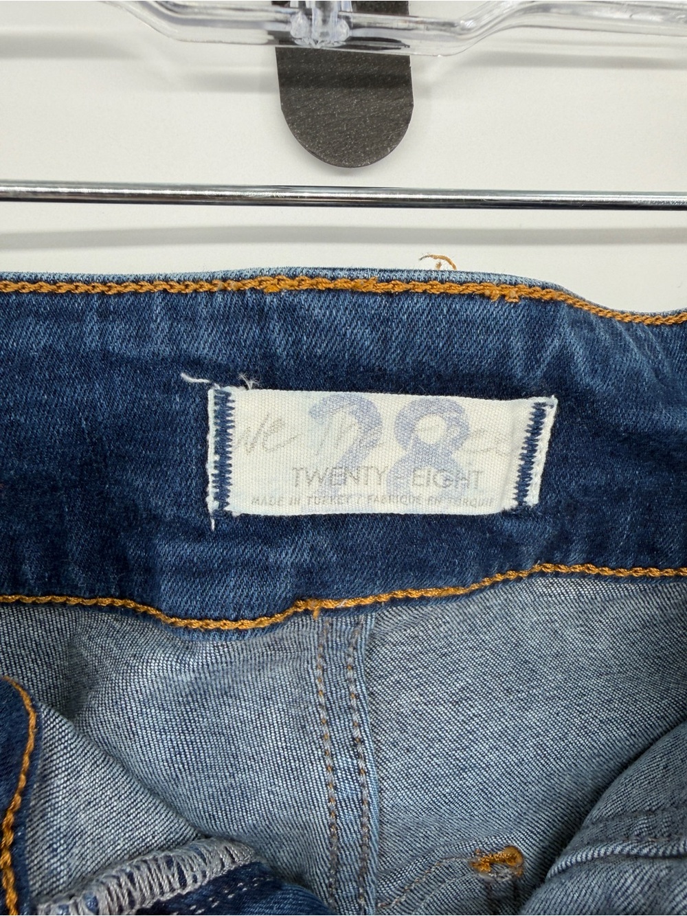 FP Layla Boho Y2K Whimsical Steampunk Rocker Dark Blue Flare Jeans Sz28 - Picture 2 of 10